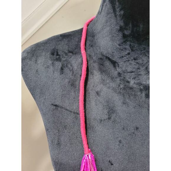 Women's Pink MultiLayered Bead Chunky Stylish Necklace - Picture 5 of 6